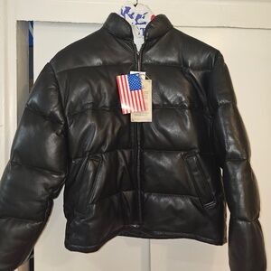 Schott Genuine leather Down puffer